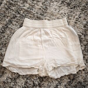 Gentle Fawn Cream Flowy Shorts Smocked Waist Boho Size Small